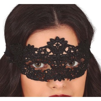 Maschera nera in pizzo 12032