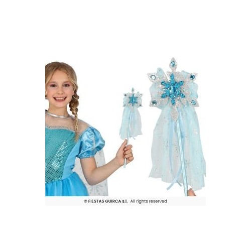 Bacchetta blu con velo, 35 cm   G16040