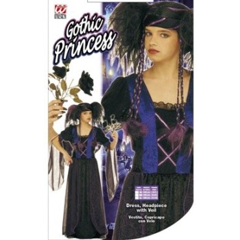 PRINCIPESSA GOTICA" (vestito, copricapo con velo)  W3726