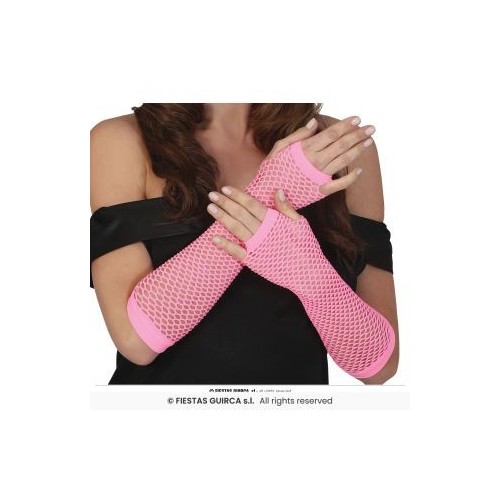Guanti a rete 26 cm G16973  ROSA