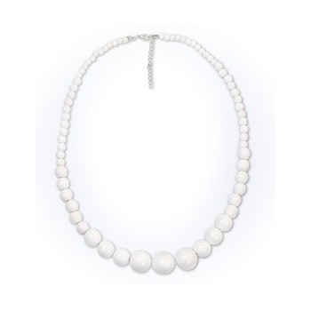 collana anni 50/70 bianca W1733p