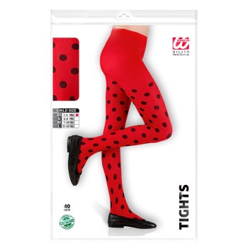 "COLLANT COCCINELLA" 40 DEN  BIMBA POIS ROSSO NERO