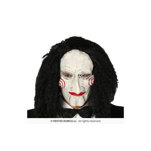 Saw Maschera marionetta con capelli lattice G2860