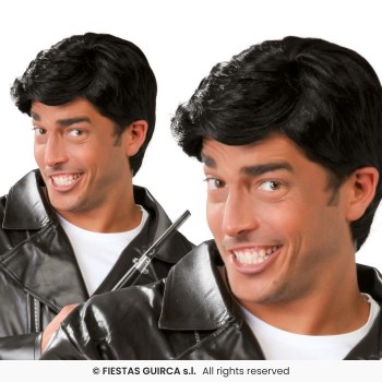 Parrucca uomo nera in scatola G4886