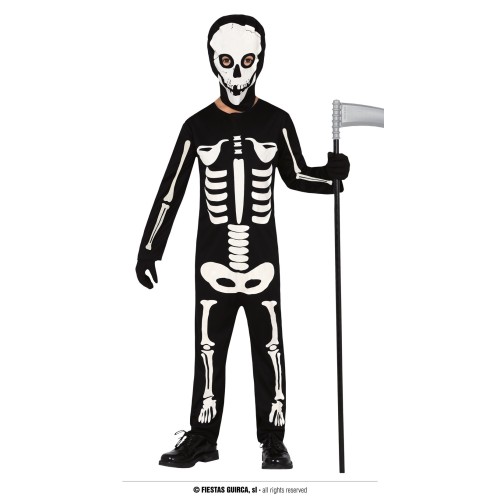 G83449 - SCHELETRO COSTUME BAMBINO HALLOWEEN