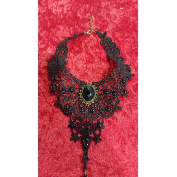 COLLARE GOTICO PIETRA NERA NERO