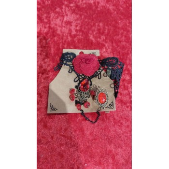 BRACCIALETTO ROSA ROSSA E ANELLO